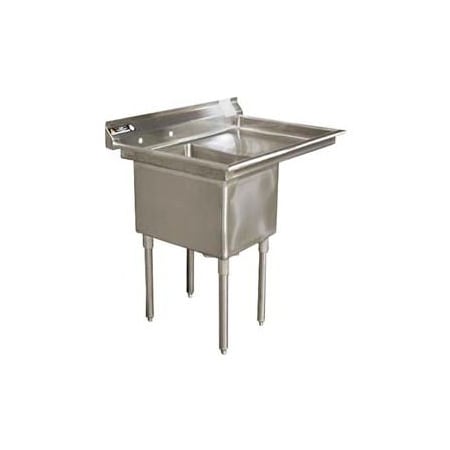 Aero Aero Manufacturing Company One Bowl Deluxe SS NSF Sink W/ 36W Right Drainboard 3F1-2116-30R